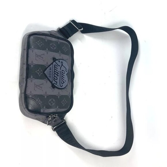 LOUIS VUITTON NIGO Monogram-Stripe MonogramEclipse Modular Sling Belt Bag - Picture 6 of 16